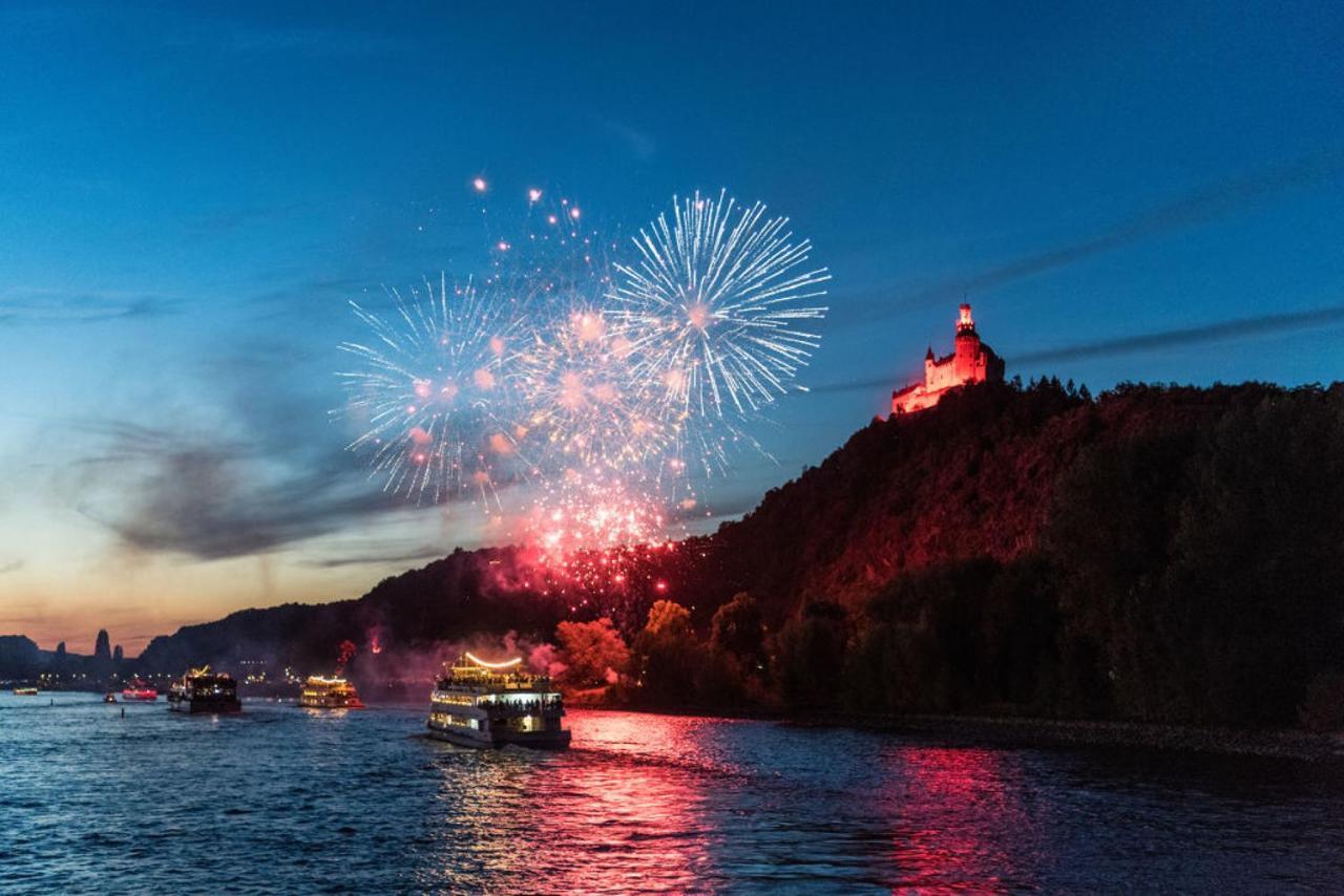 Landgasthof Zum Weissen Schwanen Braubach Bagian luar foto